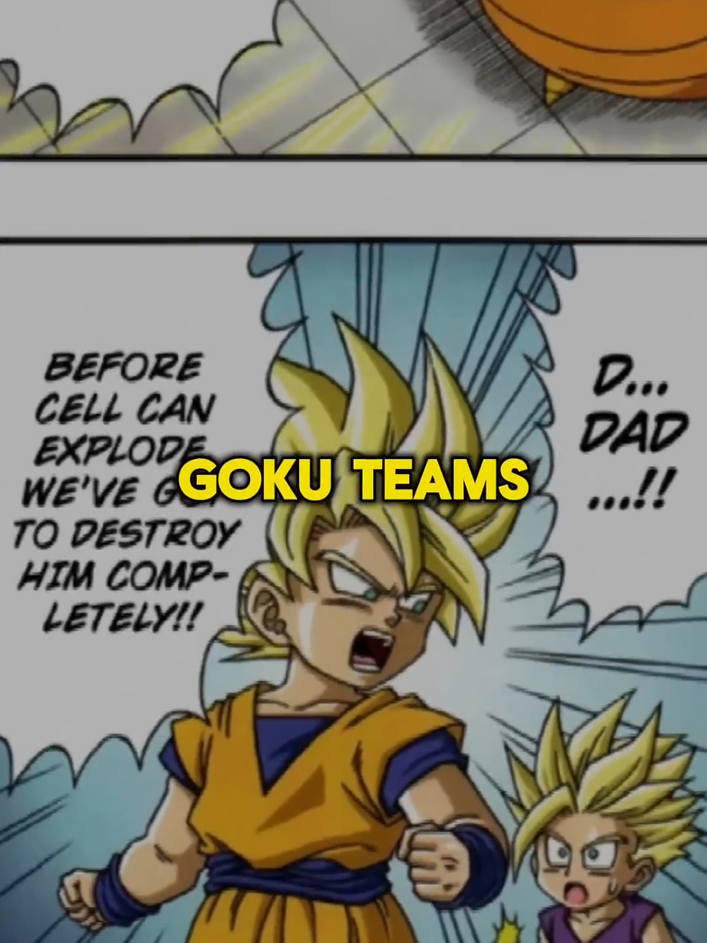 Goku TEAMS with SSJ2 GOHAN #dbs #dragonball #goku #fyp #trending #frieza #dbz #dragonballz #fypシ 