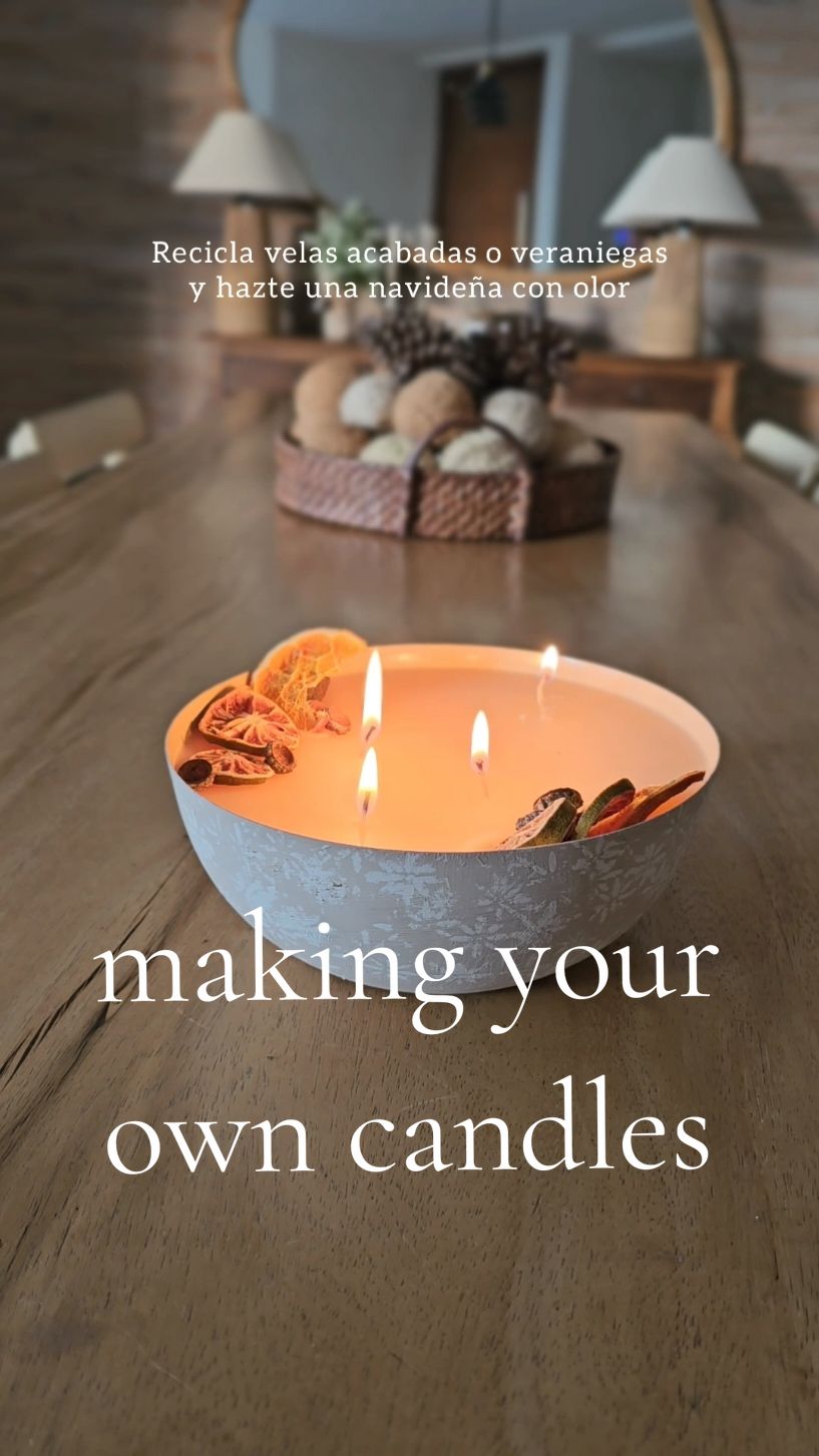 let's make some Christmas candles 🌲🎃 . . #homedecor #homemade #crafts #crafting #christmasdiy #diycraft #easydiy #christmasdecor 