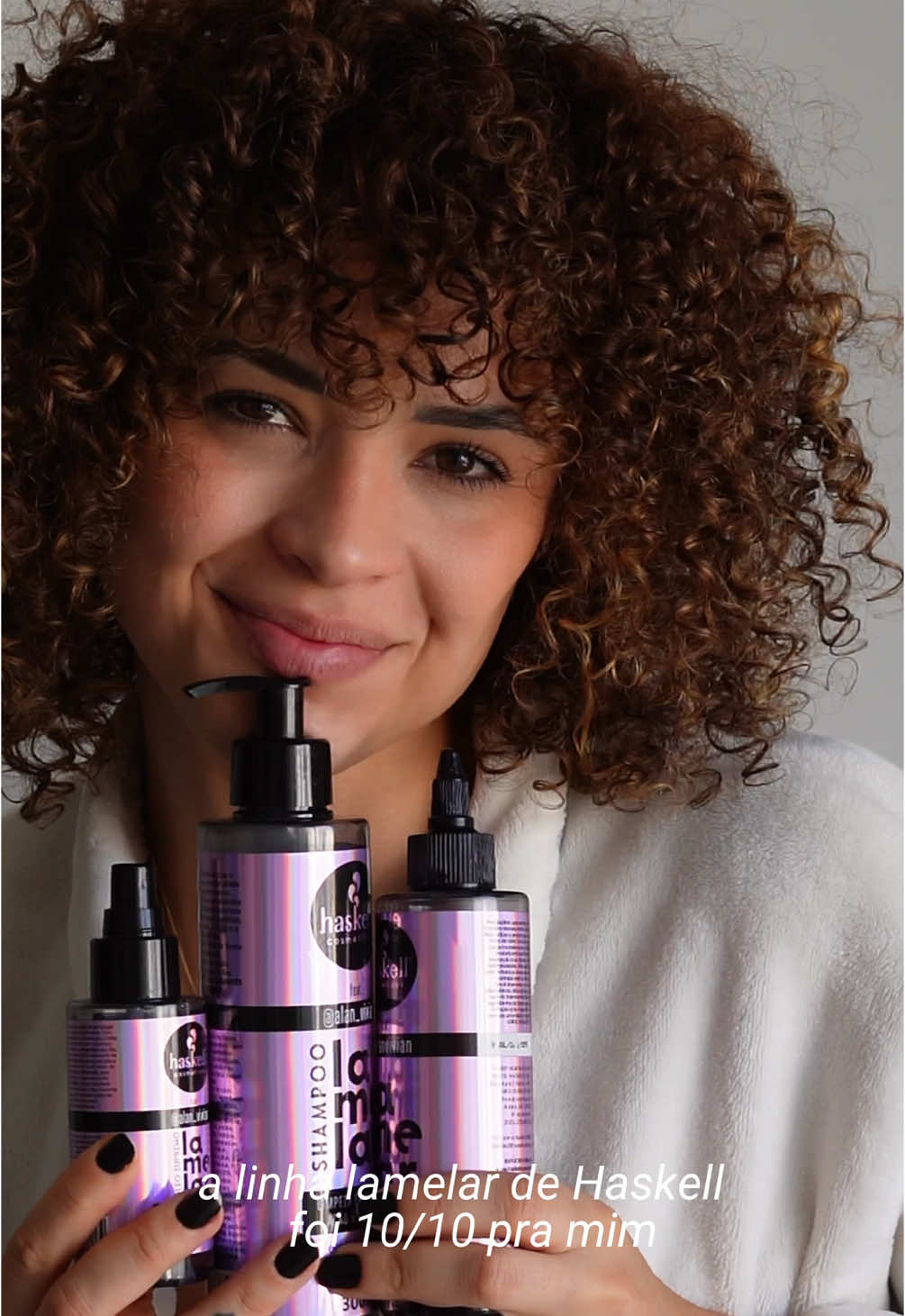 Ta na dúvida de qual linha vai dar um up nos seus cachos?  Nossa linha Lamelar entrega um resultado incrível! 💜💜  #HaskellCosméticos #Haskell #haircare #hairtok #lamelar #produtocabelo 