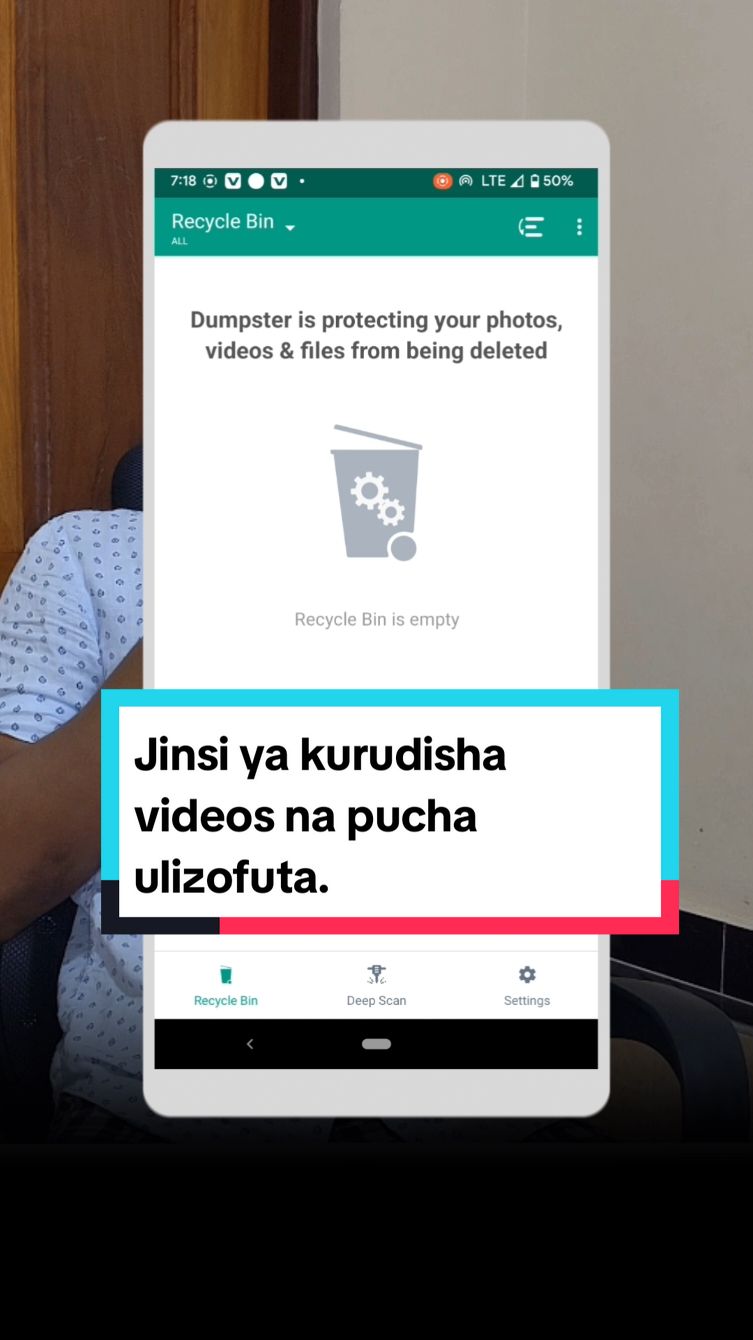 Jinsi ya kurudisha video ulizofuta kwenye simu yako. How to recover deleted videos from your phone. #recover #amartphone #tiktokviral #techtok #technology #tips 