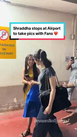 #Shraddha Kapoor spotted at airport arrivals and Stops to take pics with her fans !  #instantbollywood #bollywood  #fyp, #foryou, #foryoupage, #thisis4you, #fy, #fypage, #shraddhakapoor #fypchallenge, #fypindonesia   