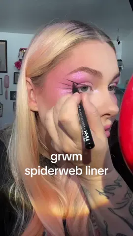 so happy to be back love you guys🩷🕸️ #makeuptutorial #fypシ #nyx #makeupartist #makeuptiktok #makeuptok #spookymakeup #halloweenmakeup #spiderwebliner #spookyseason #eyelinertutorial #pinkhalloween #pinkhalloweenmakeup #grwm #grwmmakeup #grwmhalloween #juviasplace #makeupforever #danessamyricks #kaleidosmakeup 
