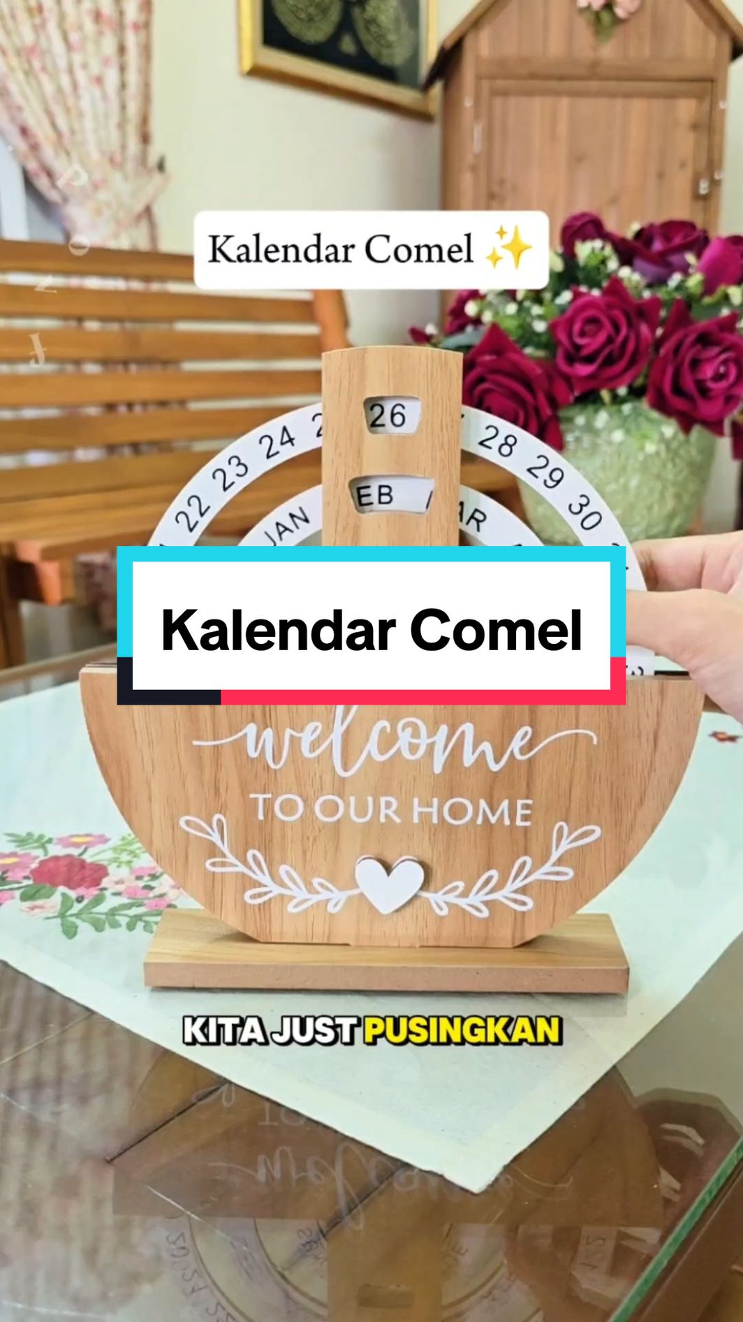 Replying to @sarahmnasir Penyeri meja rumah atau ofis kalendar kayu aesthetic macam ni 🥰 #kalendar #kalendarkayu #kalendaraesthetic 