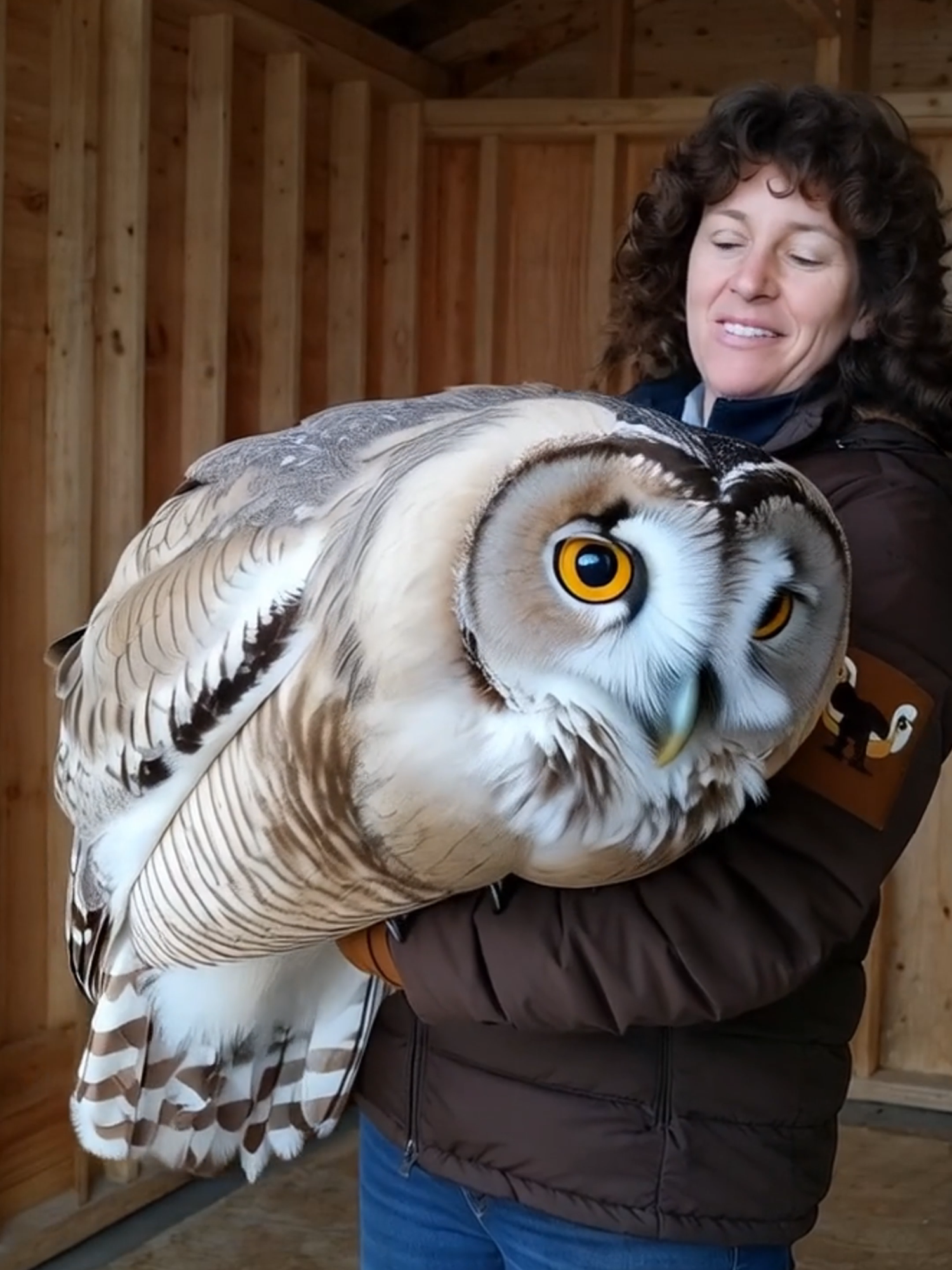 Big Brown Owl  #owl #biganimals #amazinganimals #animals #ai #loveanimals