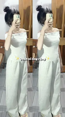 Quần nỉ ống rộng xinh lém✨#xuhuong #quanni #quanongrong #_kol18 