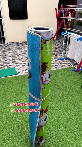 Karpet super tebal bolak balik ada motifnya udh tahan air dan pengiriman digulung ukuran 120x180cm #karpet #playmate #wibgajian #cuantanpabatas 