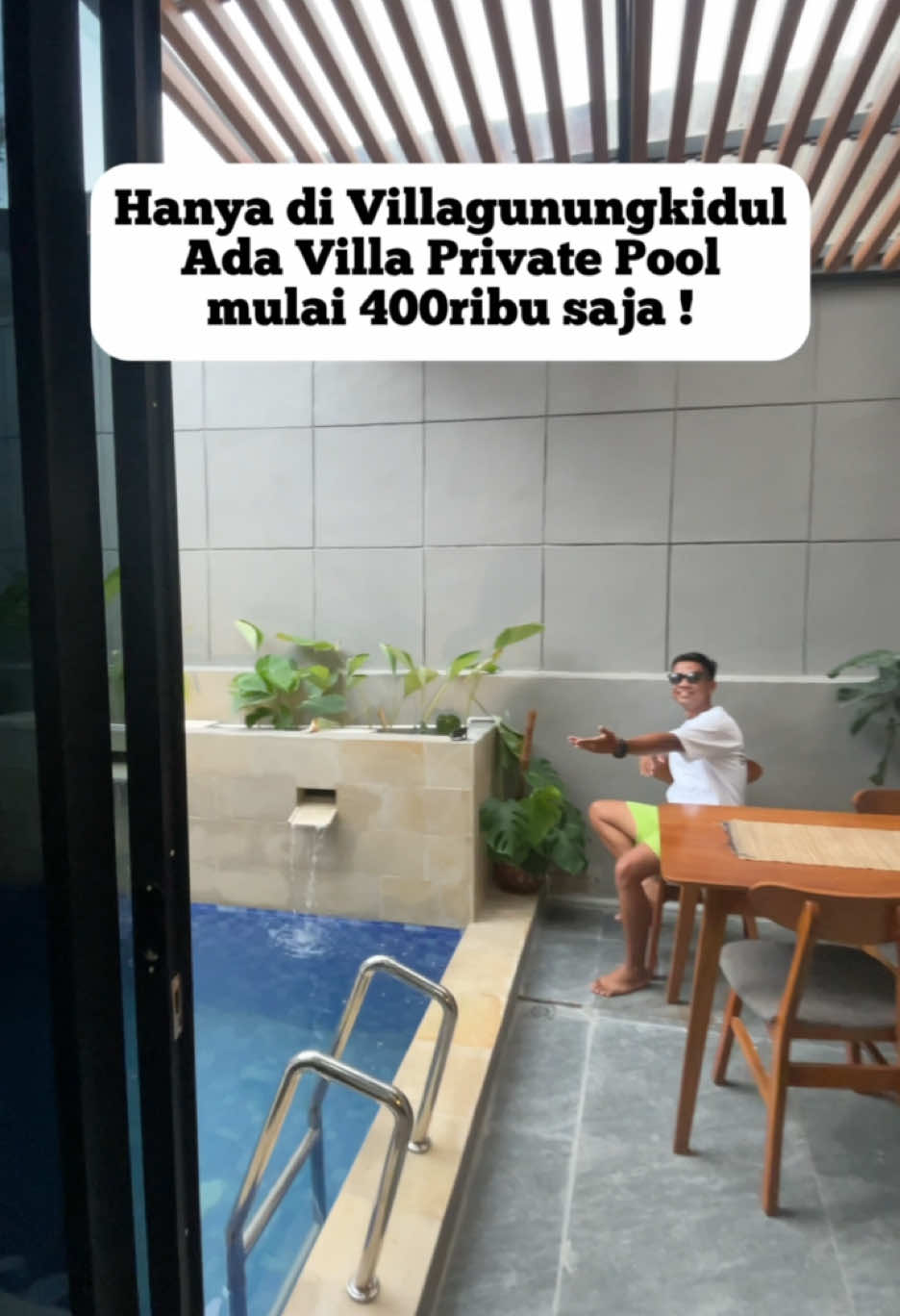 Villa 2 kamar private pool harga murah bangettt, info selamgkapnya langsung hubungi kami guys Kode Booking : KHS Lokasi : Wonosari, Gunungkidul, Yogyakarta #villagunungkidul 