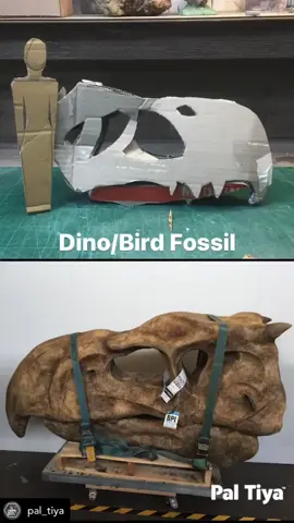 This was a project carried out in 2020 on stage at Weta Workshop, where we made a giant Prehistoric Dino/Bird Fossil using Pal Tiya Premium over cardboard & tinfoil.  Article can be found on this one on our inspiration pages on the website!  #paltiya #paltiyapremium #sculpture #commission #creative #art