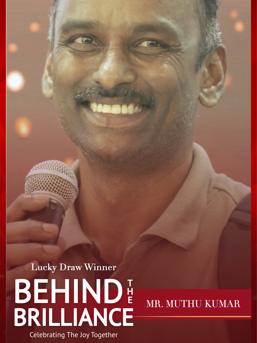 🎉 Behind the Brilliance: Celebrating Our Lucky Draw Winner! ✨ We are thrilled to introduce Muthu Kumar, the winner of our monthly USD $5,000 prize! 🌟 Watch as Muthu shares his excitement and how this win adds a dazzling sparkle to his life. ✨💎 Congratulations, Muthu! Here’s to many more moments of joy, elegance, and luxury with Mustafa Jewellery. 🏆💫 #LuckyDraw #MustafaJewellery #WinnerCelebration #GoldAndGlamour #LuckyDrawWinner #MustafaJewellerySingapore #ShineBright #GoldJewellery #2024