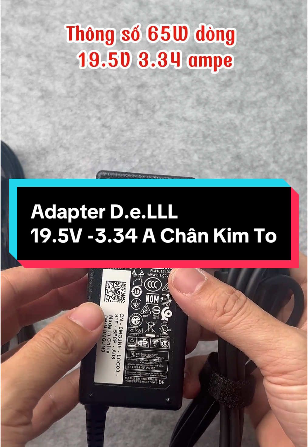 Sạc Zin chân kim to 65W.  #sacchomaydell #saclaptopdelll #sacdell65w #sacdellchanto #saclaptopgiare #saclaptopchatluongcao #pholinhkienlaptop