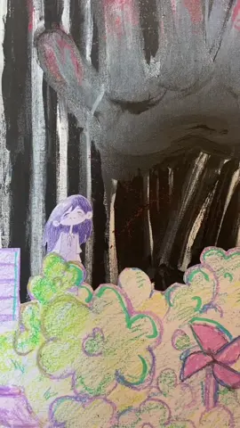 being an omori fan is so fun right, PART 2!! my teacher loved it💜 #omori #OMORI #fypシ゚ #omorigame #artschool 