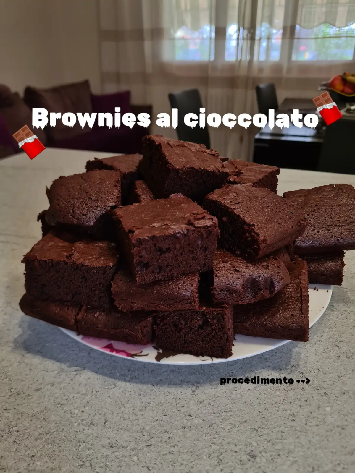 ricetta per 8 persone.  #dolci #dolcifattiincasa #ricette #brownies #cioccolato 