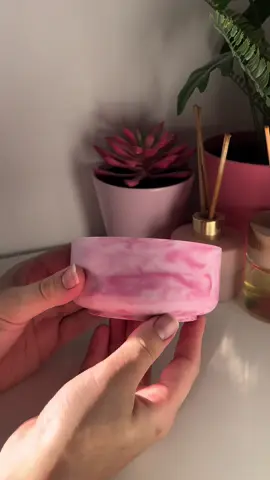 Custom order final part 🩷 marble pink jar ☁️🌸#jesmonite #SmallBusiness #homedecor #handcrafted #handmade #art #craft #fiennedesigns #marble #fyp 