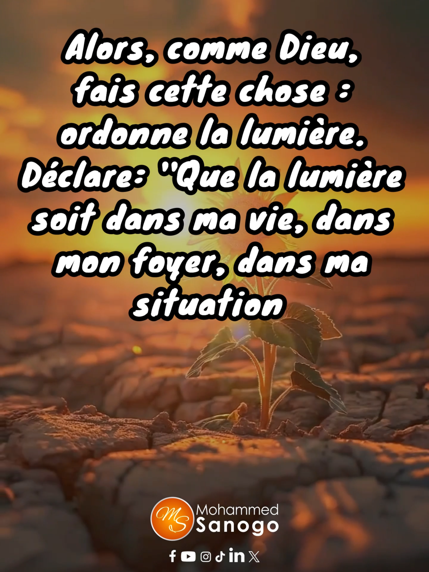 📚 𝐁𝐎𝐎𝐒𝐓 𝐐𝐔𝐎𝐓𝐈𝐃𝐈𝐄𝐍 🙏 Lorsque ton travail n'avance pas, que tes ressources ne progressent pas et que tu n'as pas de solution, tu es dans les ténèbres. Alors, comme Dieu, fais cette chose : ordonne la lumière. Déclare:  << 𝑸𝒖𝒆 𝒍𝒂 𝒍𝒖𝒎𝒊𝒆̀𝒓𝒆 𝒔𝒐𝒊𝒕 𝒅𝒂𝒏𝒔 𝒎𝒂 𝒗𝒊𝒆, 𝒅𝒂𝒏𝒔 𝒎𝒐𝒏 𝒇𝒐𝒚𝒆𝒓, 𝒅𝒂𝒏𝒔 𝒎𝒂 𝒔𝒊𝒕𝒖𝒂𝒕𝒊𝒐𝒏 >> 𝙏𝙞𝙧𝙚́ 𝙙𝙪 𝘽𝙊𝙊𝙎𝙏 𝙉°10: 𝐒A𝐆E𝐒S𝐄S P𝐎U𝐑 𝐌U𝐋T𝐈P𝐋I𝐄R S𝐄S G𝐑Â𝐂E𝐒 (Partie 2) Disponible au 📱0102852273 (appel ou whatsapp) ou sur la page de la Librairie d'honneur  #mohammedsanogo #boostquotidien #devo #MULTIPLICATION