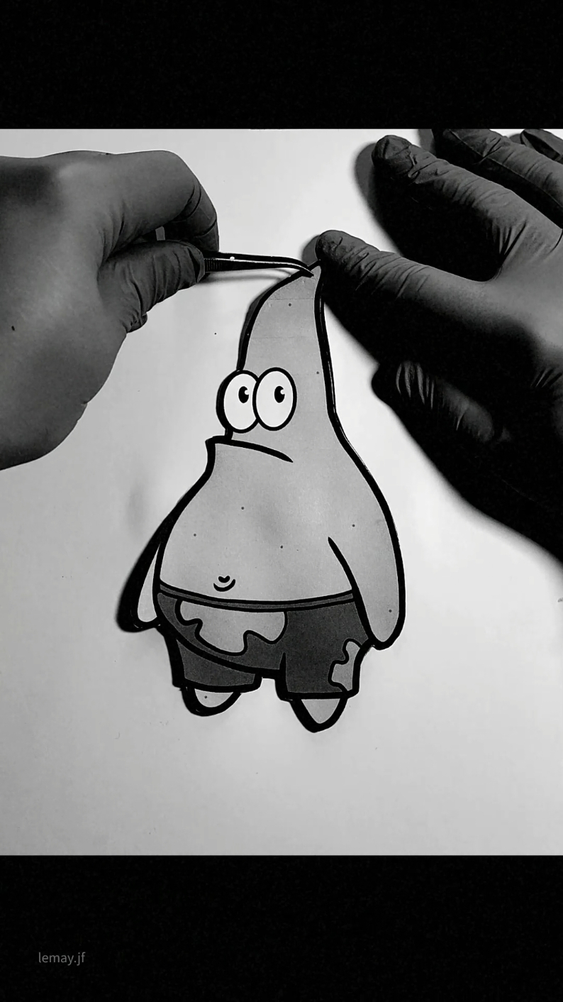 Anatomy of a Star  #spongebob #patrickstar #paper #animation #star #horror 