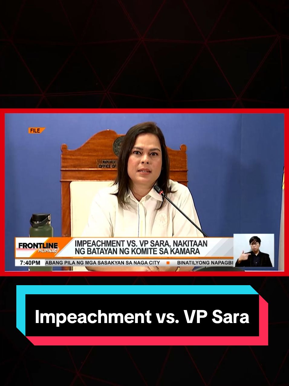 Nakakita umano ang isang komite sa Kamara ng batayan para i-impeach si Vice Pres. #SaraDuterte. Posible rin siyang maharap sa kasong plunder dahil sa kuwestiyonableng paggasta sa confidential funds. #News5 #FrontlinePilipinas #NewsPH #BreakingNewsPH 