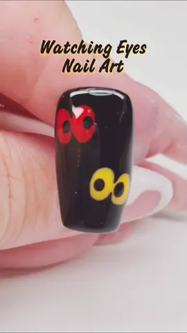 Easy Watching Eyes Nail Art For Halloween #nails #halloween 