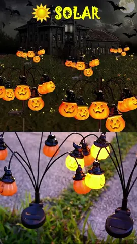 Solar Light Pumpkin Lamp Halloween Decoration #solaroutdoorlights #solar#gardendecor#lampu#solarlights