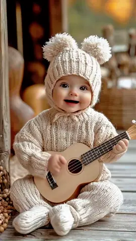 Tiny Tunes: Cozy Baby Musician Strikes a Chord