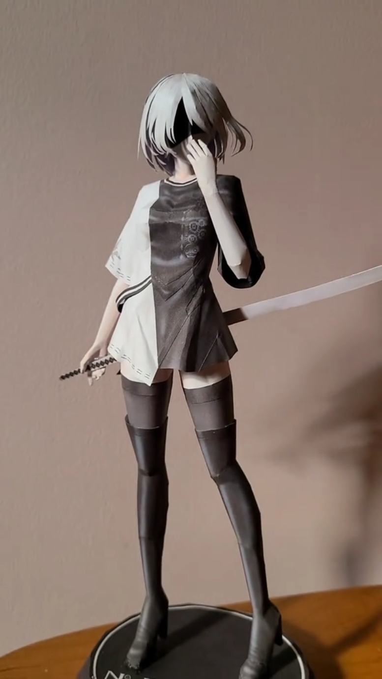 2b from paper 💍 #paper #papercraftanime #papercraft #nierautomata #Nier #2bnierautomata #2b 