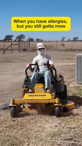 When you have allergies but you still gotta mow #Allergies #Mowing #KeepRanchin 