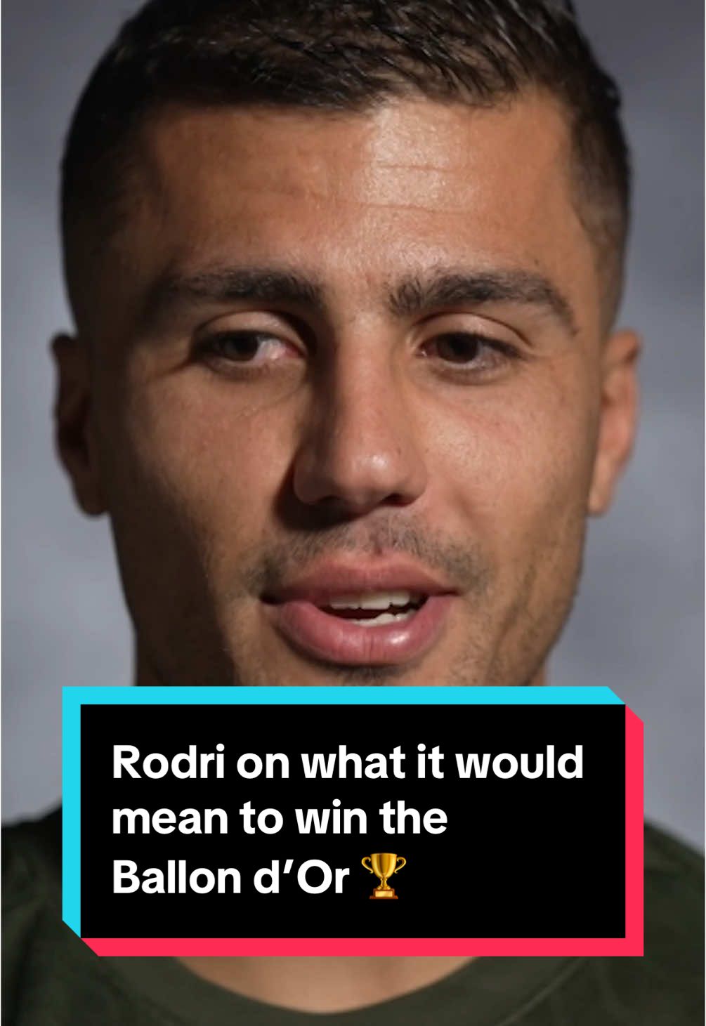 Rodri spoke to us in September about what it would mean to win the Ballon d’Or 🏆 #rodri #mancity #mcfc #ballondor 