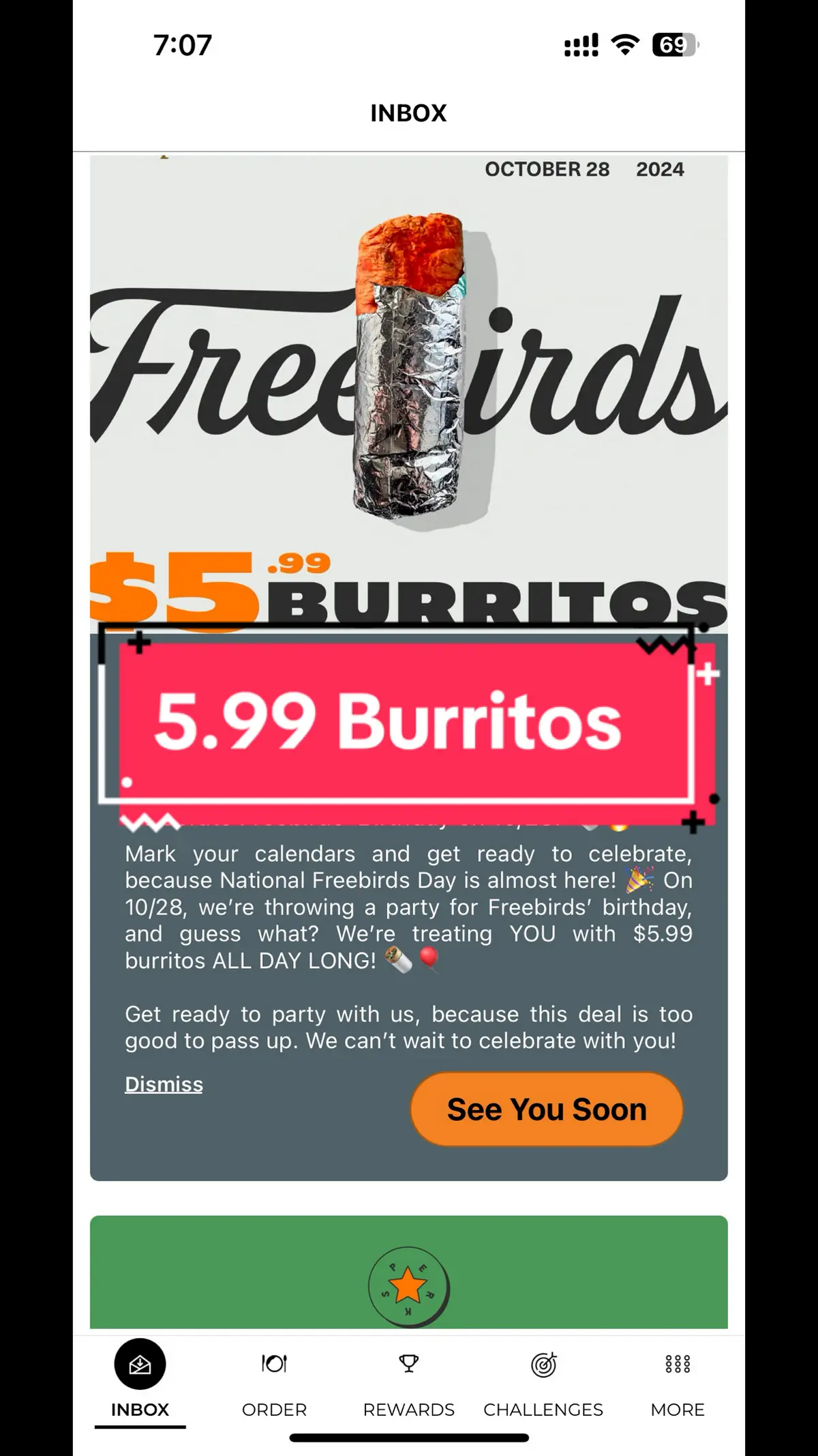 Today is National @Freebirds World Burrito Day. Get a Burrito for $5.99. #fyp #nationalfreebirdsworldburrito #freebirdsworldburrito 