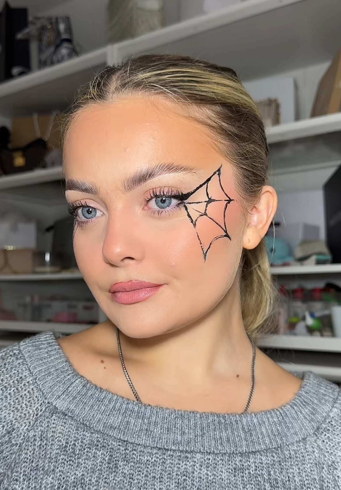 AD Halloween makeup hack 🕷️🕸️ using the @nyxcosmetics_uk epic wear black liquid eyeliner #halloweenhacks #halloween2024 #halloweenmakeup #nyxcosmetics_uk