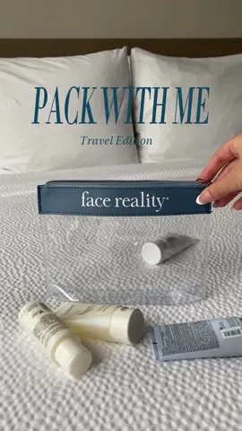 Packing your clear skin routine just got easier 😌 Now you can always keep calm and carry on with travel sizes or your two favorites ☁️ #facereality #travelsizes #acneproducts #acne #skincare #takingoff #facerealityskincare #acnesafeskincare 