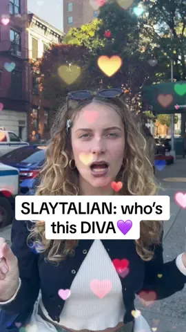 Replying to @Imogen 🎷🐛 SLAYTALIAN 101🙂‍↕️ #whosthisdiva #slaytalian #italianslang #slangitaliano #slaytok #imparaitaliano #learnitalian #diva #donatellaversace #beyonce #girlies #fyp #perte #bilingual #bilingue 