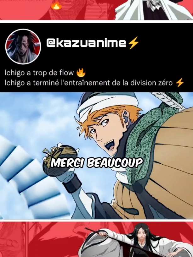 Ichigo a terminé son entraînement avec la division 0 🔥#ichigo #bleach #fyp #animeedit #anime 