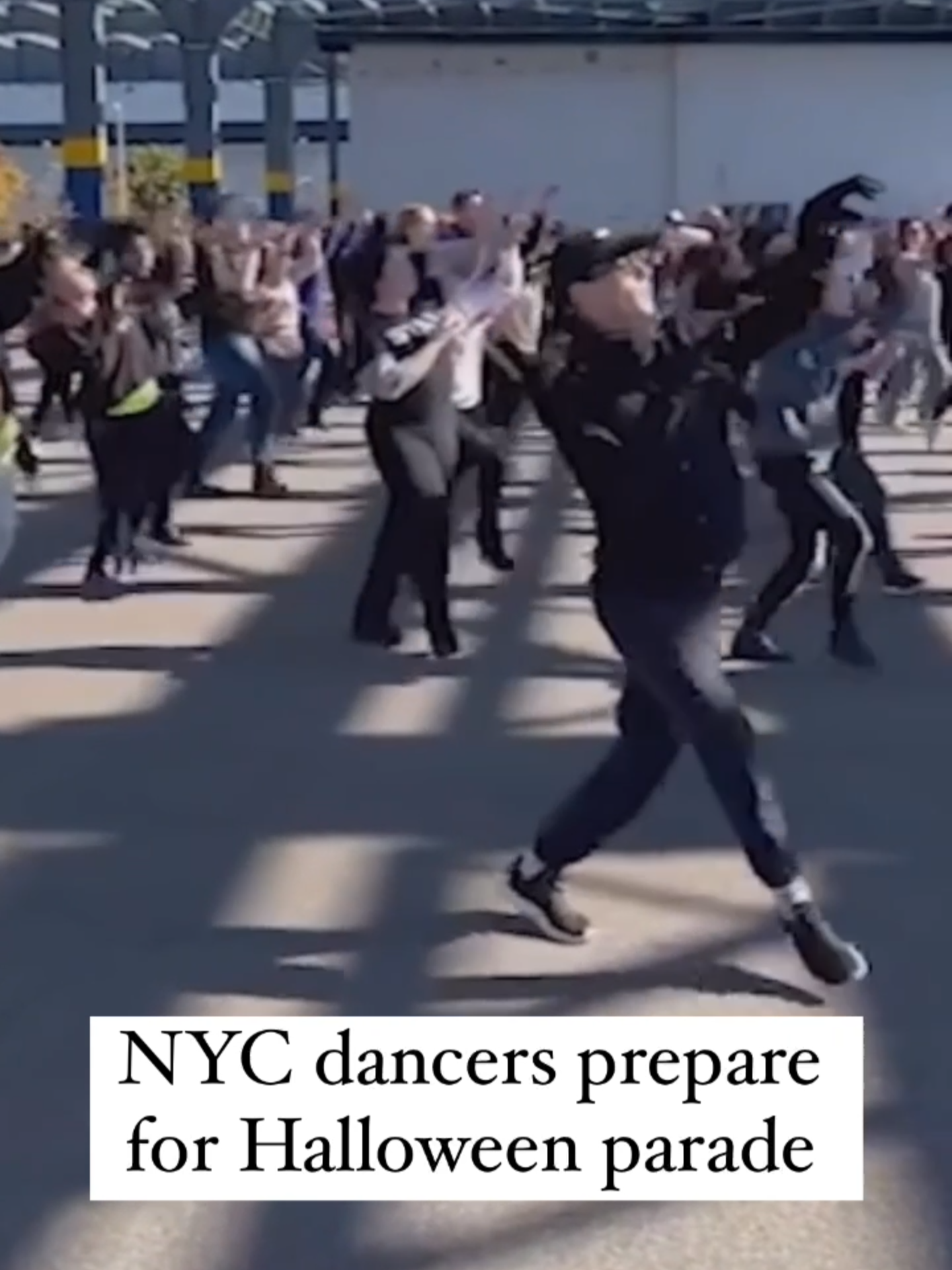 Dancers rehearsed the iconic dance routine for Michael Jackson’s Thriller in New York City on Sunday, Oct. 27, ahead of the city’s 51st annual Halloween Village Parade on Oct. 31. #news #fyp #halloween #parade #newyork