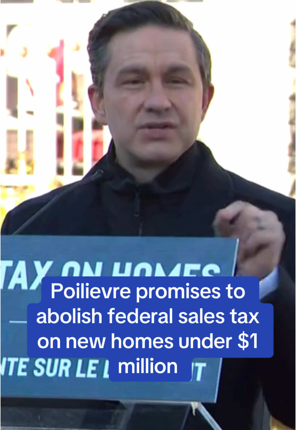 Conservative Leader Pierre Poilievre says if his party forms government, it will scrap the federal sales tax on new homes sold for less than $1 million and push provinces do to the same. #poilievre #tax #housing #canada #news 