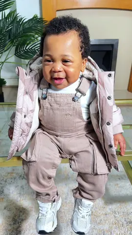 How baby Hash rolled into nursery today😍all smiles, tiny shoes, and ready for fun💙💙💙 #cutebabies #babytok #babiesoftiktok 