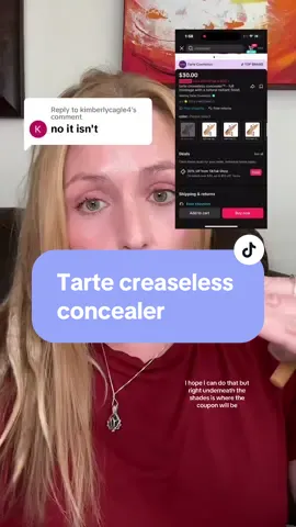 Replying to @kimberlycagle4 I genuinely hope this helps! ♥️ #tarte #tartecosmetics #creaselessconcealer #concealer #makeupformatureskin #makeup #tiktokshopblackfriday #tiktokshopcybermonday 