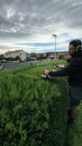 Hedge therapy 🍃 #satisfyingvideo #garden #landscape #landscaper #designer #paysage #therapy #hedge #Outdoors #workoutmotivation #gardening #homedecor #transformation #trimmer #worker #amazing #landscapedesign 