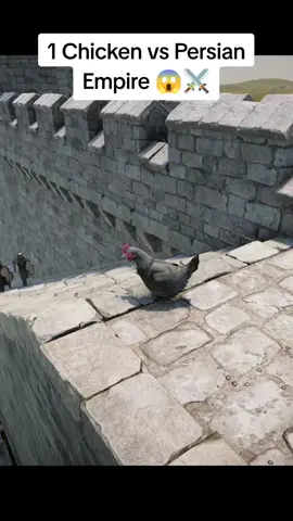 Will the chicken protect his castle 🤔🏰 #chicken #epic #battle #funny #meme #gaming 