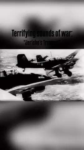 The “Jericho trumpet” refers to the distinctive, wailing siren used by German Stuka dive bombers (Junkers Ju 87) during World War II. Named after the biblical story of Jericho’s walls falling from the sound of trumpets, this siren was mounted on the aircraft’s landing gear and activated during dives. The eerie, terrifying sound was designed to instill fear in enemy troops and civilians, making psychological warfare a component of air raids. The siren amplified the Stuka’s intimidating reputation, turning each dive into a dramatic, fearsome event that often preceded bombings, creating chaos and a sense of impending destruction. **For educational purposes only** ℹ️ Britannica, Military History Network, Wikipedia  🎥 British Pathe  #history #militaryhistory #ww2 #ww2aircraft #ww2planes #ww2german #worldwartwo #wwii #stuka #siren #terrifying #reels #fyp 