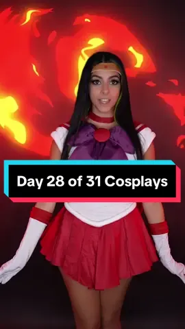 day 28 of 31 cosplays! sailor mars 🔥❤️ #halloween #costume #sailormoon #sailormars #anime #fyp #explore 