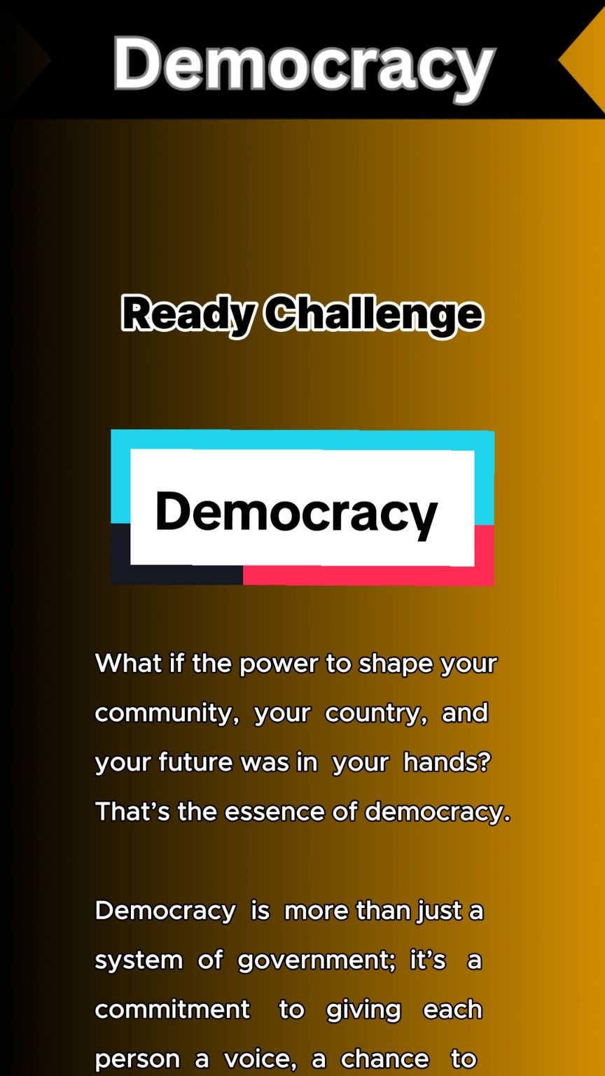 Democracy #readingchallenge #learnenglish #practiceenglish #teleprompter  #improveyourenglish #democracy 
