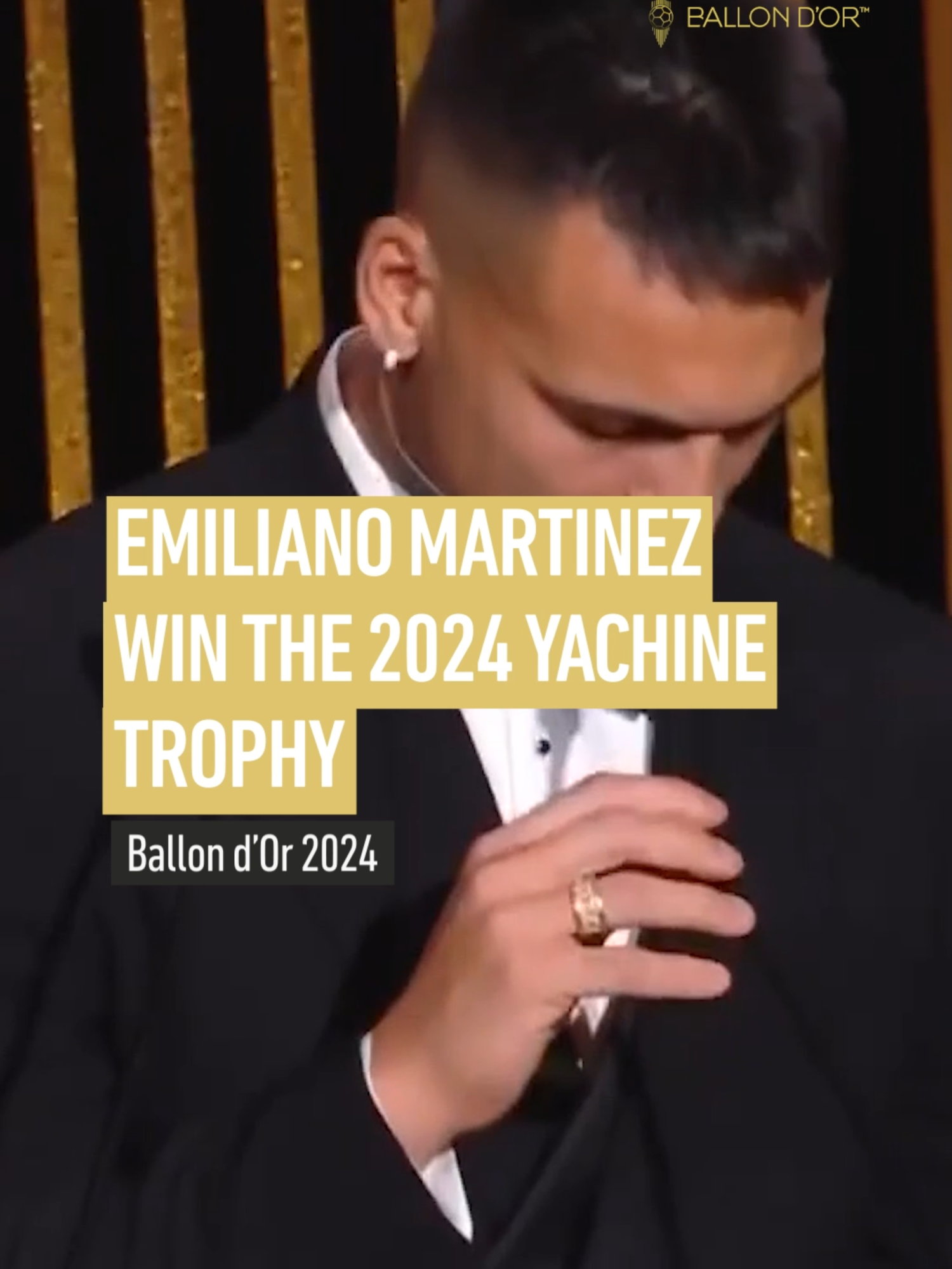 EMILIANO MARTINEZ IS THE 2024 YACHINE TROPHY WINNER!   Argentina goalkeeper extends his reign!    #TrophéeYachine #ballondor #sportstiktok