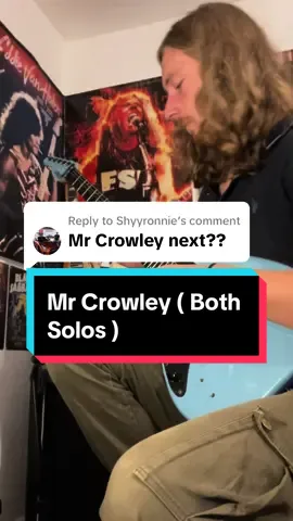 Replying to @Shyyronnie Apologies for the guitar faces at the start 😂😂 Mr Crowley - Ozzy Osborne | both guitar solos by Randy Rhoads #ozzyosborne #randyrhoads #guitarsolo #guitar #guitarra #guitartok #guitaristsoftiktok 