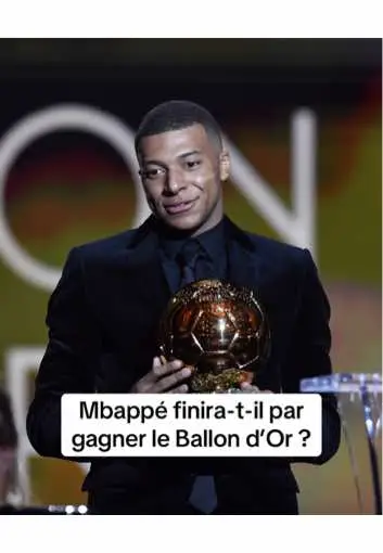 Pour la septième fois, Kylian Mbappé figure dans le Top 10 du Ballon d’Or. Le Français est 6e en 2024. Finira-t-il par remporter le prestigieux trophée ? #sportstiktok #ballondor #footballtiktok #mbappe 