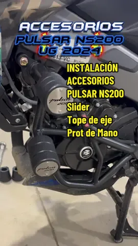🔥🏍 Instalación de Accesorios para Moto para Moto Pulsar NS200 UG de LeosParts🦁🔥 🔹Accesorios Instalados : ✅Slider modelo Jaula con doble tope granada CNC ✅Tope de Eje Granada CNC ✅Protector de Manos 📲Pedidos al por mayor y por unidad al: 912 389 754 https://wa.link/iw0l0w 🔥Somos LEOS PARTS con mas de 12 años fabricando accesorios de seguridad 🇵🇪 🏍💨 #motos #moteros #accesoriosparamotos #pulsar #ns200 #leosparts #Perú