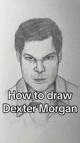 How to draw Dexter Morgan! Who should I draw next? #art #artistsoftiktok #dexter #dextermorgan #halloween #drawings #tutorial how to draw dexter morgan Halloween art drawing tutorial
