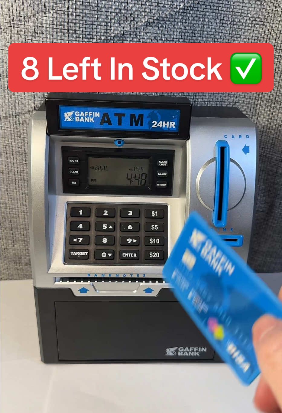 Just 8 left in stock ✅ Kids Atm Machine is the best gift of 2024. #atm #toy #talgic 