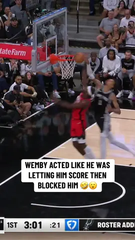 WEMBY CHASEDOWN BLOCK. 😱😱 #wemby #victorwembanyama #spurs #NBA #basketball #rockets 