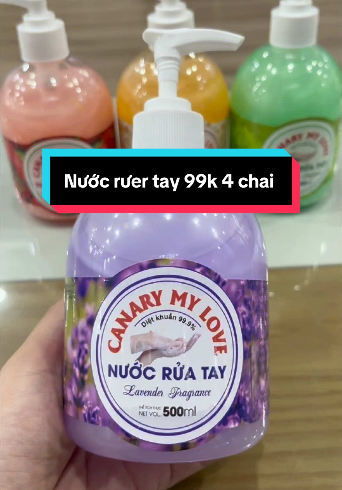 Combo 4 chai nươc rửa tay #tieuyennhan #xuhuongtiktok #nươcruatay #nuocruataycanarymylove