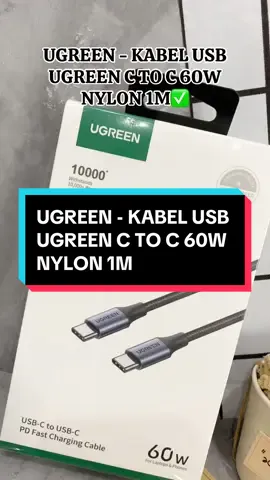 KABEL USB UGREEN C TO C 60W NYLON 1M Pengisian daya dan transfer data di perangkat seluler memerlukan penggunaan kabel yang sesuai. Kabel Ugreen cocok untuk model yang mengonsumsi daya hingga 60 W. Berkat teknologi yang digunakan, mereka menjamin pengisian daya laptop yang cepat dan aman yang dilengkapi dengan input Pengiriman Daya USB Tipe C. Bahan: Nilon, Aluminium, TPE Konektor: USB Tipe C Standar USB: USB 2.0 Kecepatan Tinggi (480 Mbps) Arus kerja maksimum: 60 W (20 V / 3 A) Tipe konektor pada kabel: USB Tipe C Pengisian Cepat: Pengiriman Daya, Pengisian Cepat 3.0, FCP Panjang: 1 m -Transfer data dalam jumlah besar dengan cepat -Pengisian daya ponsel instan -Daya tahan tinggi dengan penggunaan intensif Warna : Black #kabel #kabeldata #kabelctoc #ugreen 