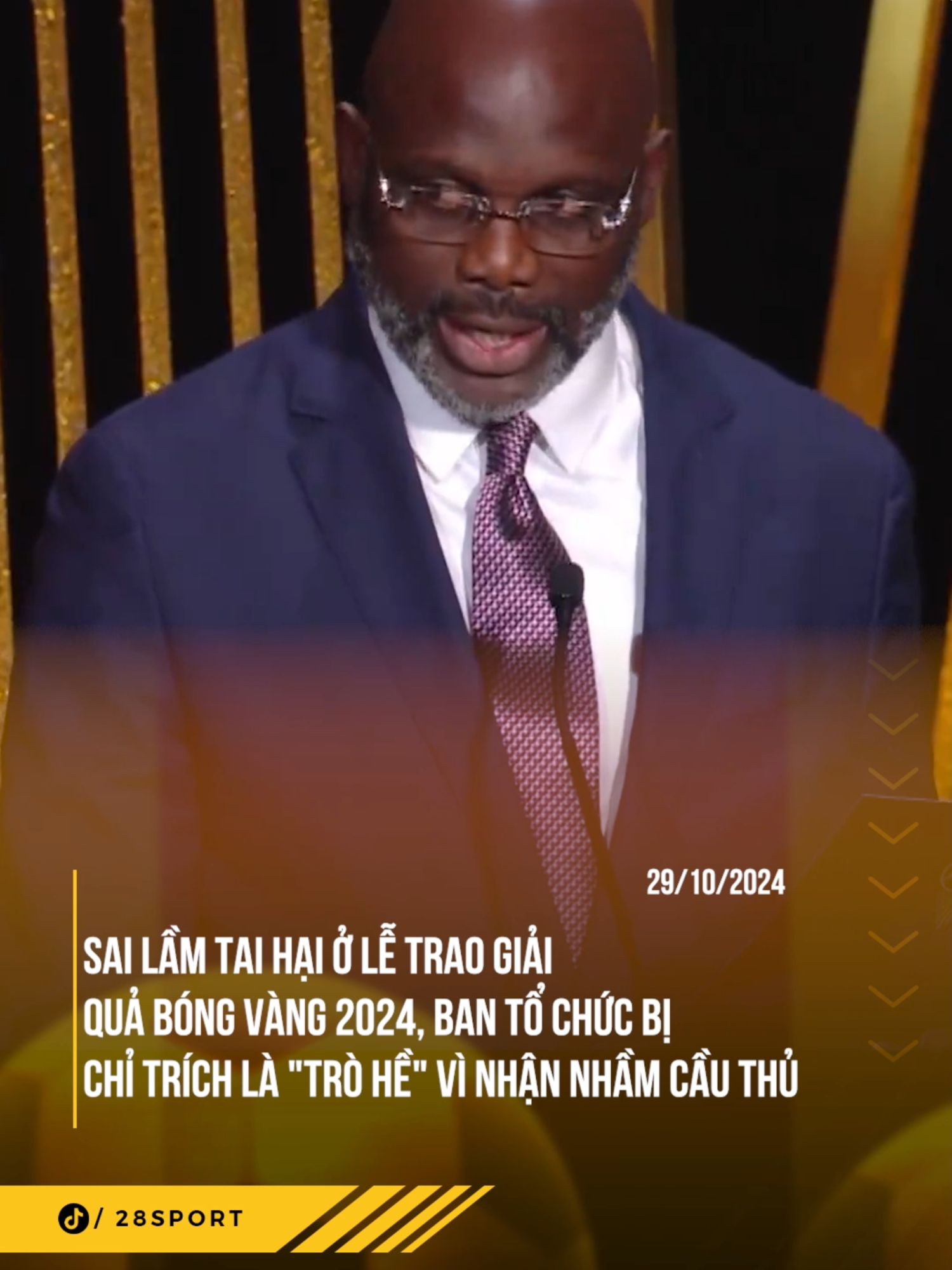 SAI LẦM TAI HẠI TẠI LỄ TRAO GIẢI QBV  #theanh28 #theanh28sport #28sport #sport #sportontiktok #footballtiktok #LearnOnTikTok #bongda#championsleague #ballondor #rodri #mancity #rubendias